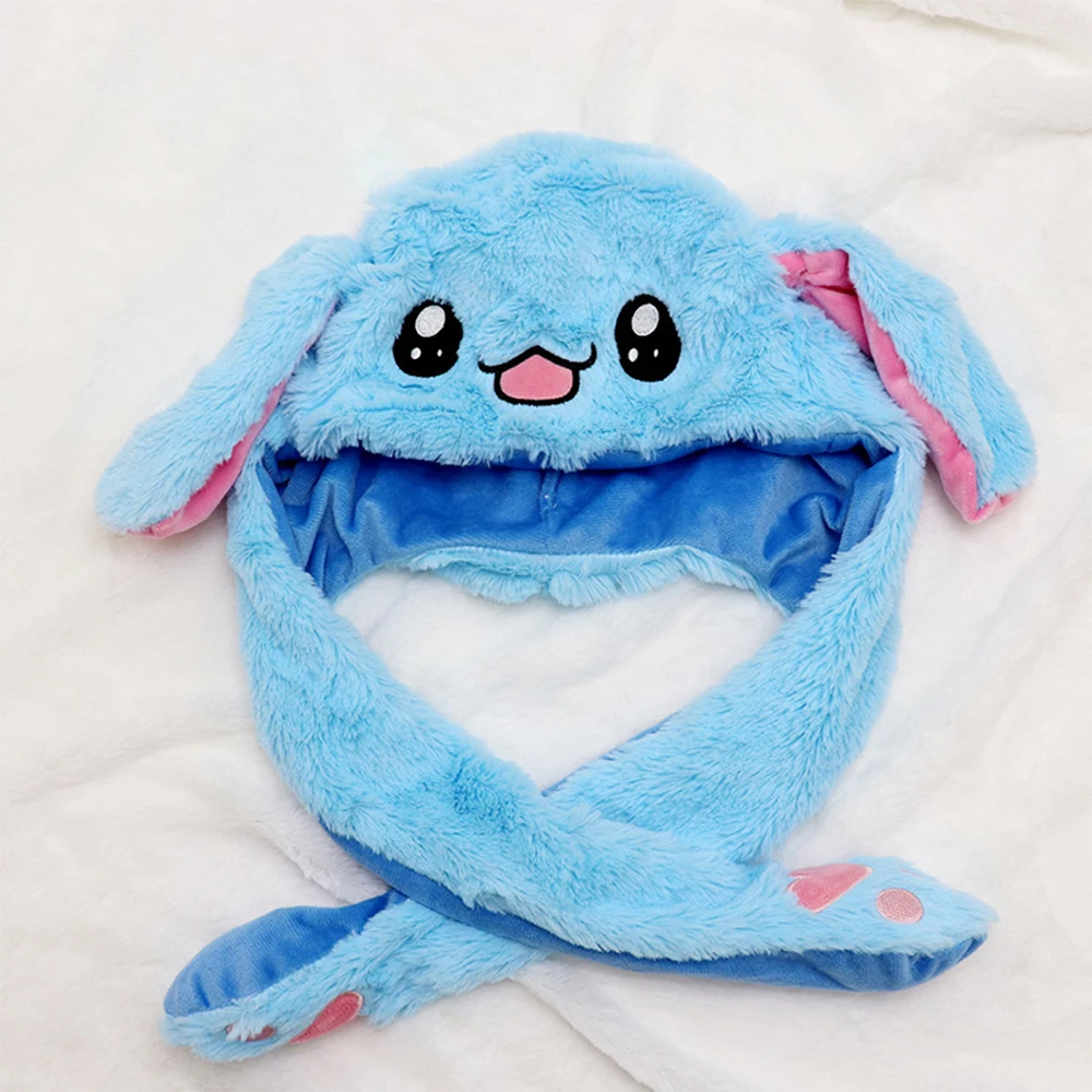 Soft Hand Pinching Plush Moving Gift Funny Toy Girls Cartoon Rabbit Ear Jumping Up Baby Cute Bear Winter Women