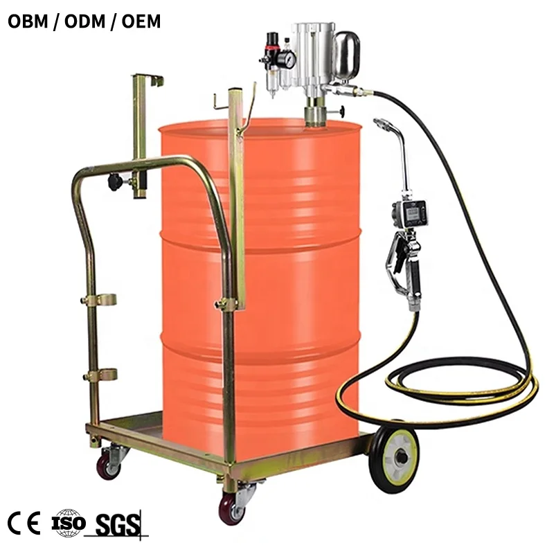 50 gallon High Pressure Air Operated Pneumatic oil transfer pump oil drum trolley barrel pump for oil pumping