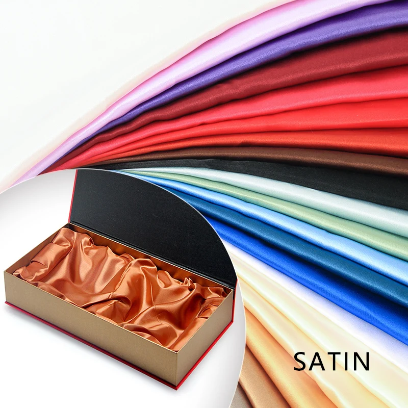 
Polyester fabric satin fabric wide width for home textile materials gift box slippers hair hoop 