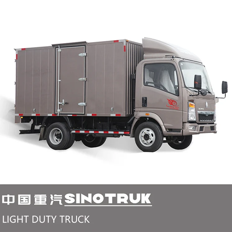 sinotruk howo 4x2 light duty vehicle moving house truck cargo van truck small flatbed van
