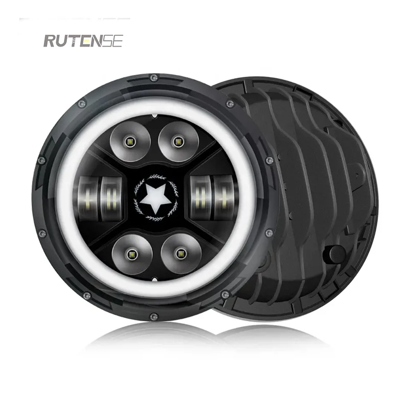 RUTENSE Super Bright High Low Beam 7inch Led Headlight DRL Fog Light Motorcycle Car H4 Led Headlight