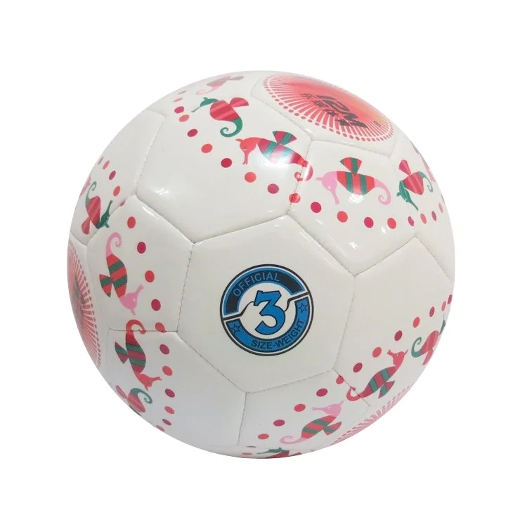 Printed logo leather machine stitched foot ball machine ball