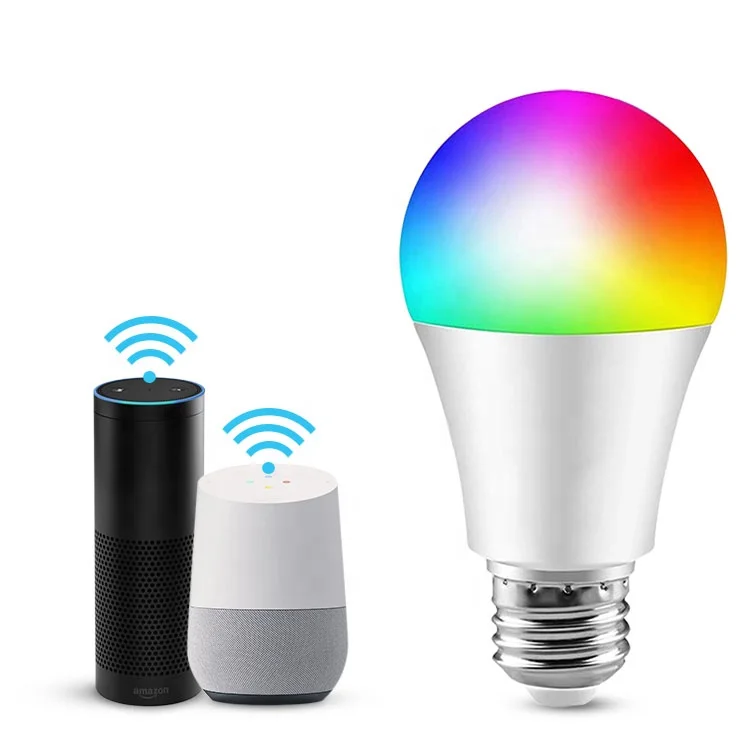 
A65 13W 1500lm Smart LED Bulb Compatible with Alexa and Google Home RGB+W Color Changeable Voice Control LED light Kit 