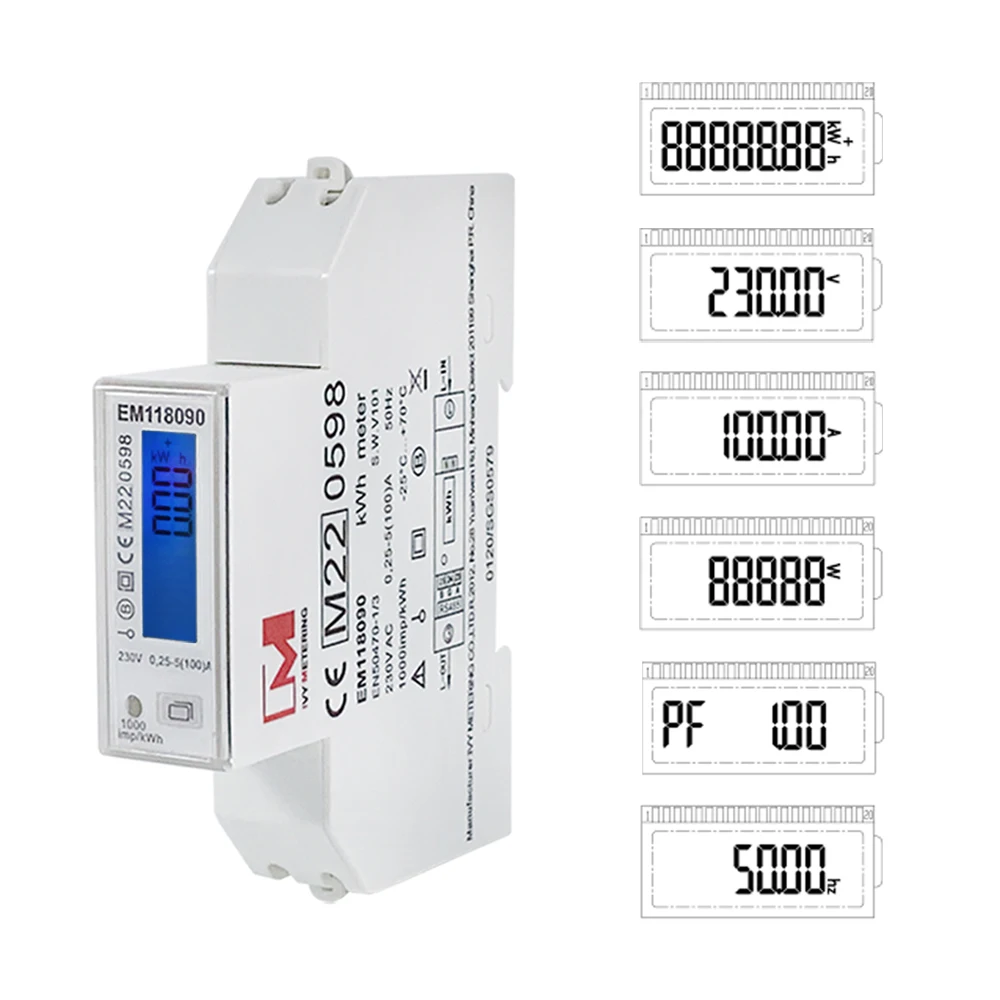 Single Phase Electricity Energy Meter For Solar System/AC Solar Power Meter