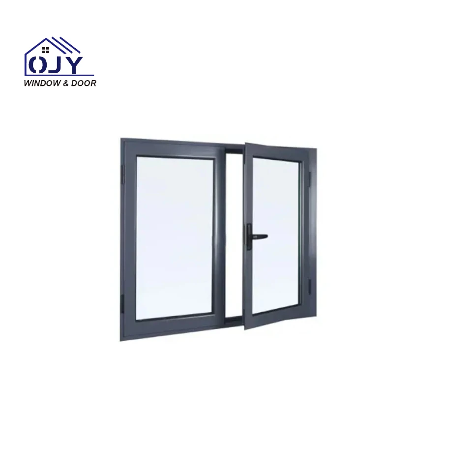 Cold Insulation Window Custom Villa House Casement Window Double Glazed Aluminum Windows and Doors with mosquito net