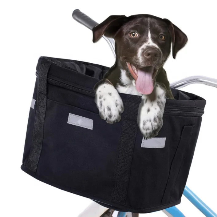 Custom Logo Durable Portable Pet Carrier Basket Bag Bike Front Basket