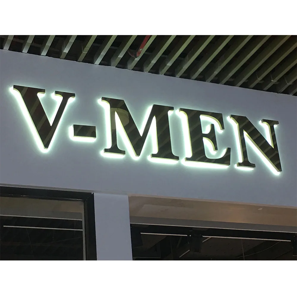 Custom Stainless Steel backlit Advertising Sign Outdoor Led Letter Sign 3D Led Channel Letter for supermarket name