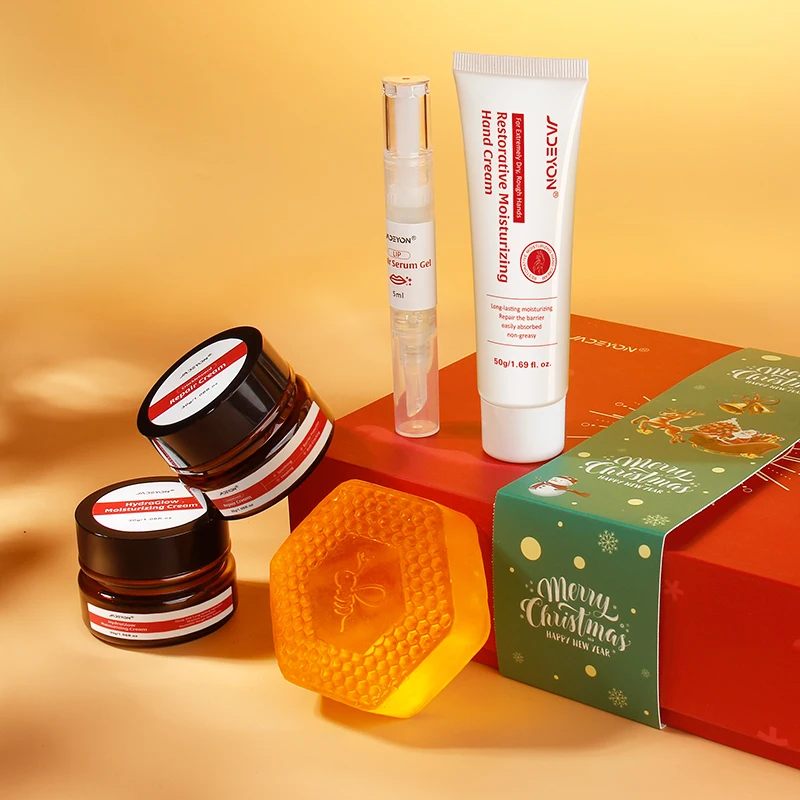 OEM Natural Care Gift Set Colagen Skin Care Set Face Moisturizer Face Cream Hand Cream Honey Soap Christmas Skin Care Set Gifts