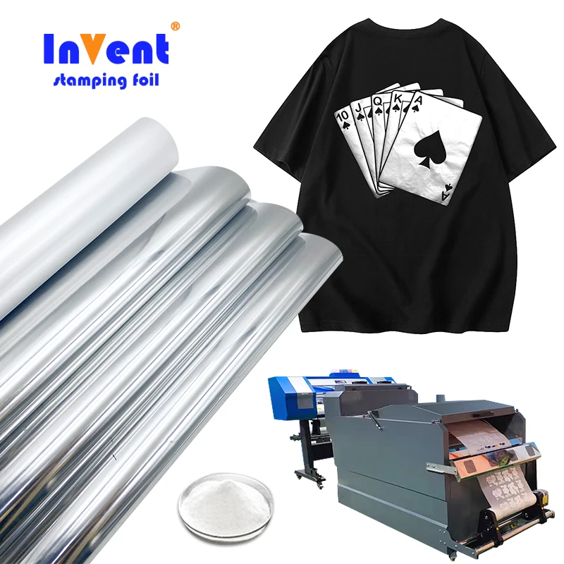 Gold Foil A4 A2 30/60cm Work with Dtf Printer Film for Digital Printing Ink DTF PET Roll