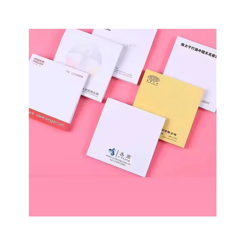Set of Self-Adhesive Color Film Index Sticky Notes with Hard Cover Memo Pads