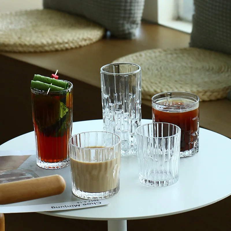 Creative clear crystal glassware Thick bottomed whiskey glass square brick glass