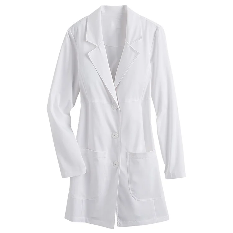 Custom long sleeve doctor clothing mandarin collar white lab coat