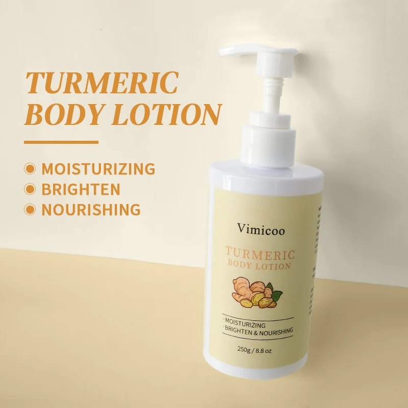 250g Natural Organic Beauty Skin Care Private Label Tumeric Lotion Moisturizing not Greasy Turmeric Body Lotion