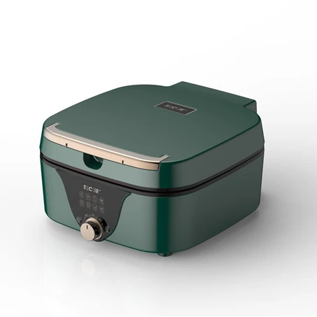 30cm CE Tabletop Smokeless Indoor Table BBQ Electric Grill with Hotpot