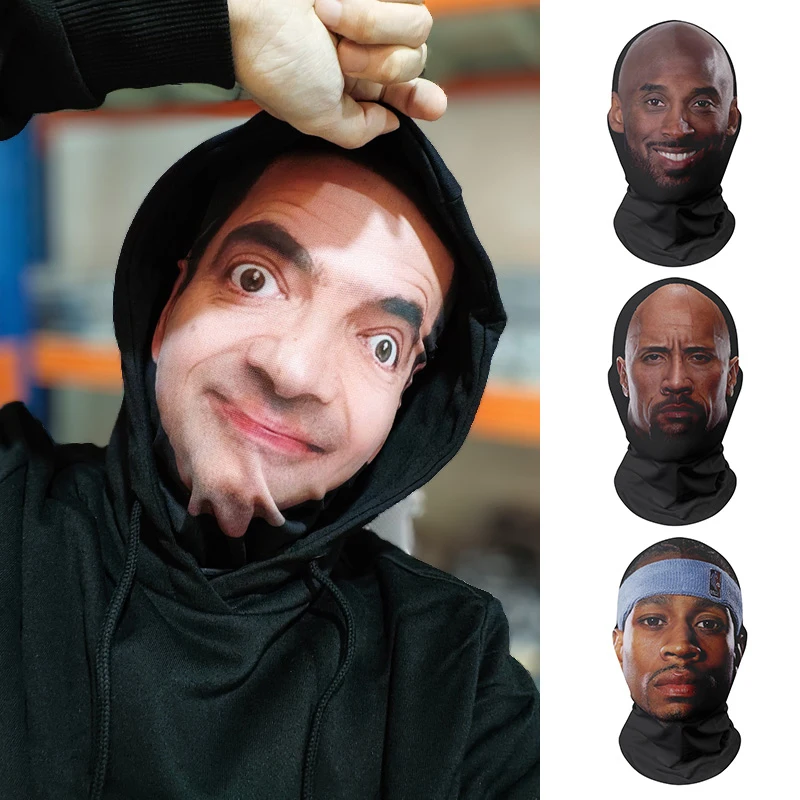 Hot Sale Fashion Design 100% Polyester Full Face 3D Custom West Hist Ski Balaclava Style Hood Mask