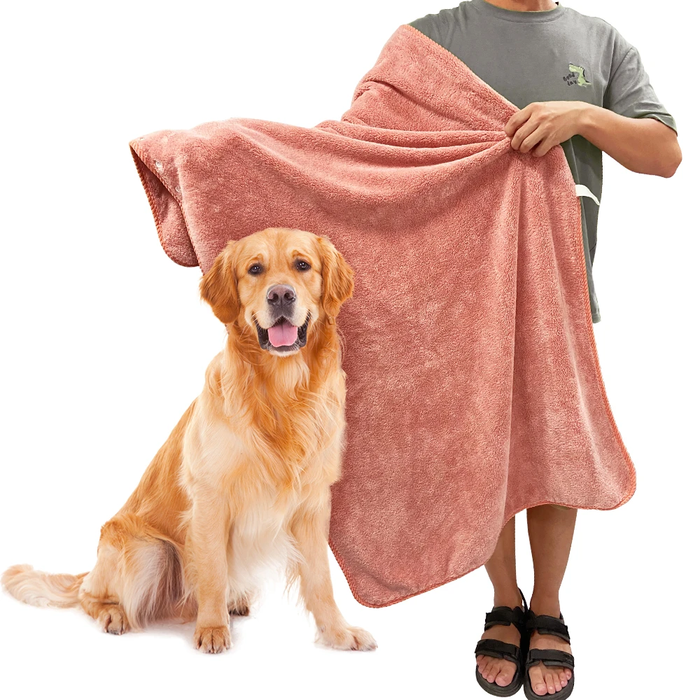 2024 new dog towel microfiber drying fast dry pet bath towel quickly absorbing water bath robe for dog and cat