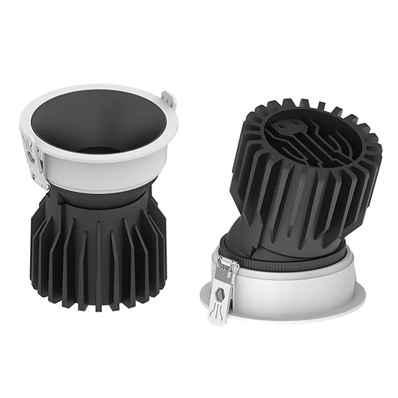 Aluminium anti glare adjustable tuya zigbee cob spotlight recessed 7 15 20 30 40 9 watts downlights 3cct dimmable led downlight