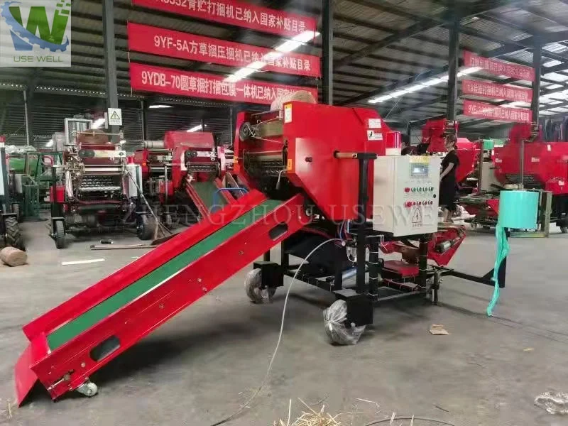 Дизельный двигатель 15 кг компактный трактор машина для упаковки кукурузного силоса обмотки сена и соломы в