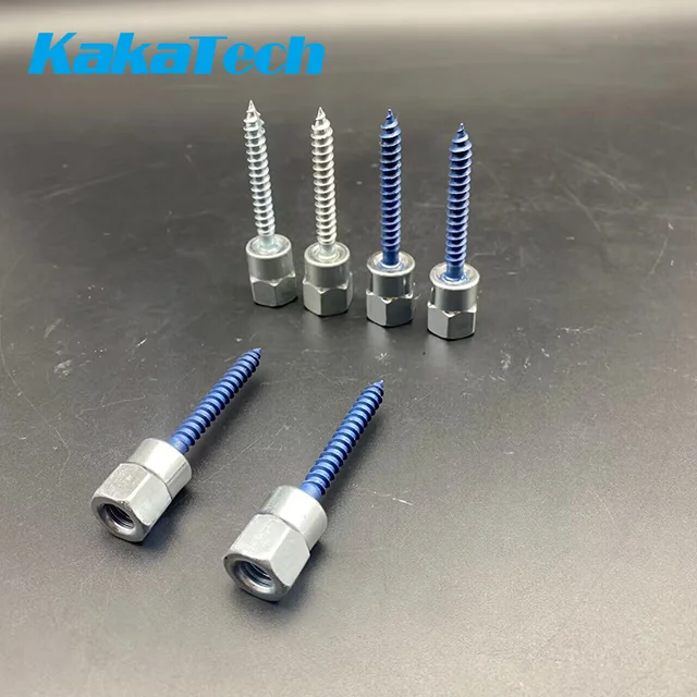 Geomet Sammys Threaded Rod Fitting Vertical Carbon Steel Galvanized Screw Anchor for Wood