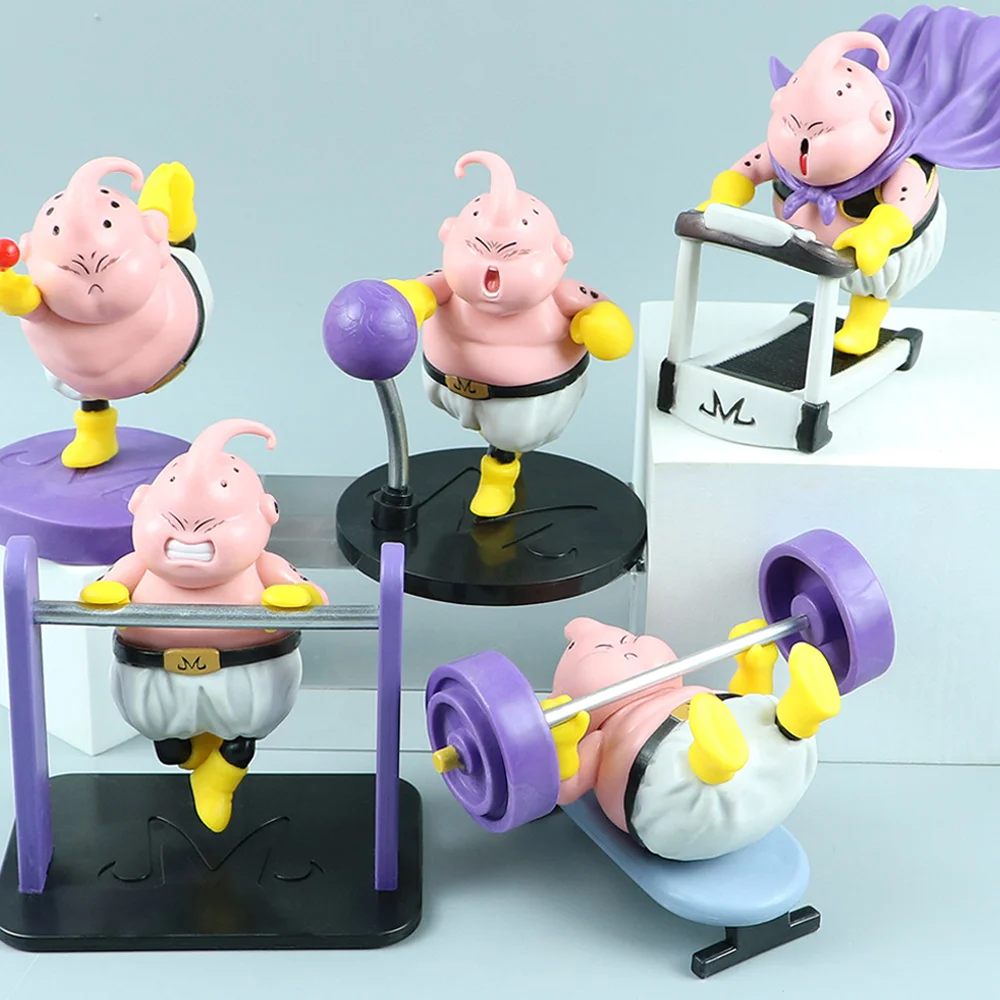 5 Styles DBZ Fitness Majin Buu Anime Action Toy Figures Model PVC Doll Manga Collectible figures