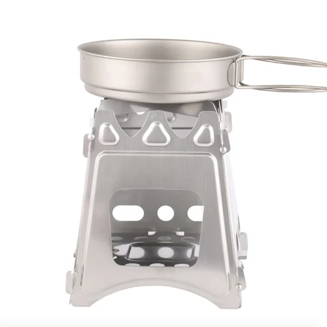 Top Selling Ultralight Outdoor Camping Wood Stove Multi-Fuels Alcohol Folded Stainless Steel Stove