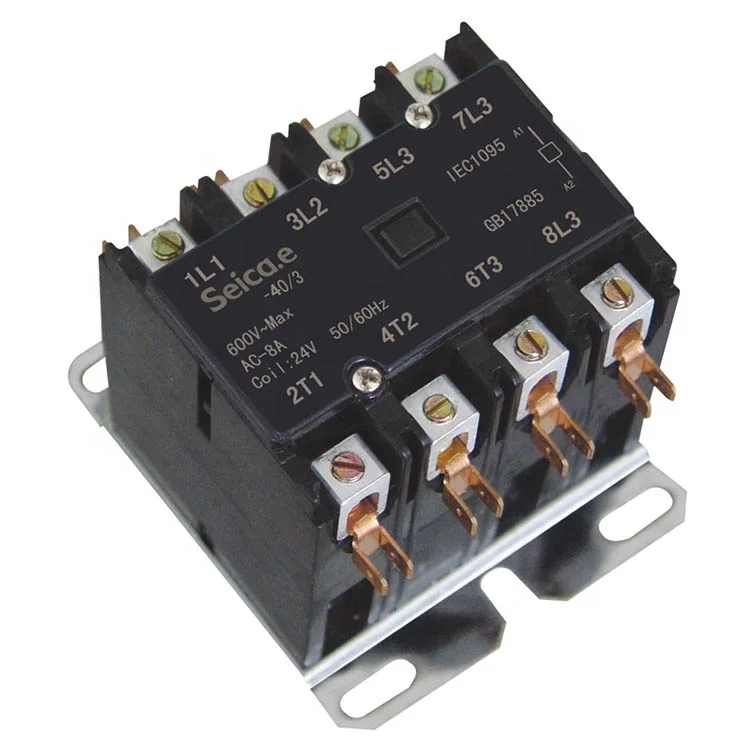 High quality   3-pole 3-phase 24V 36V 220V coil AC magnetic contactor