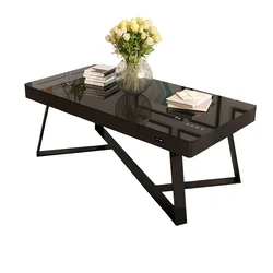 2022 Hot Smart Audio Coffee Table Tempered Glass Side Tables With Speaker And USB Wireless Charging