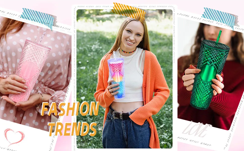 2024 BPA Free Festivals Colorful Tumbler Popular Classic Plastic Colorful Drinking Bottle for Party with straw