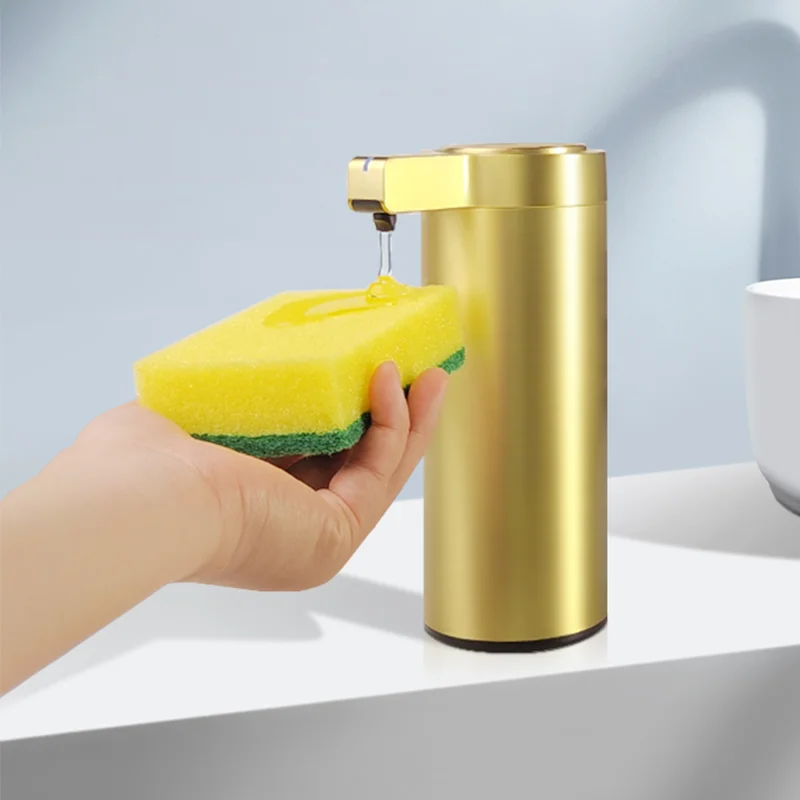 Gold 304 Stainless Steel Touchless Induction Sensor Bathroom Accessories Electric Smart Automatic Liquid Hand Soap Dispensers
