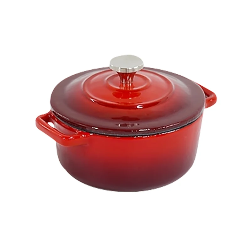 24cm Cast Iron Enamel Casserole Dish for Home Kitchen Cooking Oven Induction Stove and Gas Used for Baking