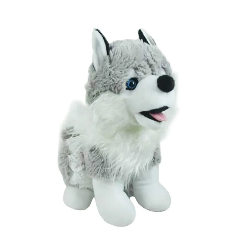 Big White Stuffed Wolf Toy