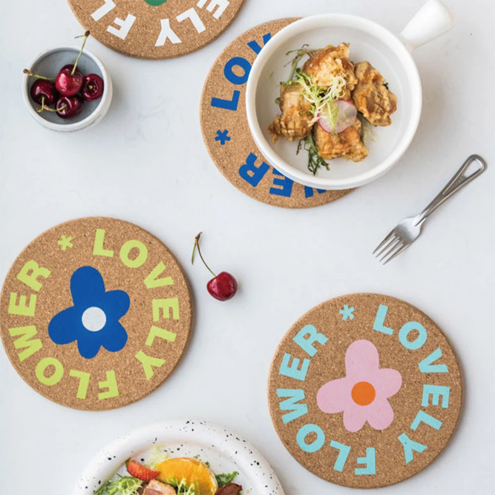 Cork coasters for drinks best reusable natural round coasters for bar glass cup table