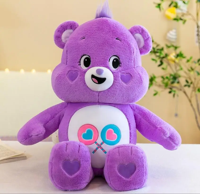 XUX 48cm Cute Rainbow Teddy Bear Plush Soft PP Cotton Stuffed Plush Bear Pillow Toy Festival Gift