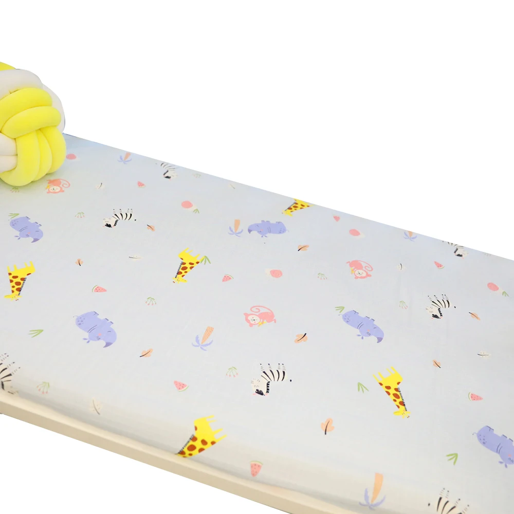 Гипоаллергенное вязаное защитное покрывало для матраса с принтом водонепроницаемое