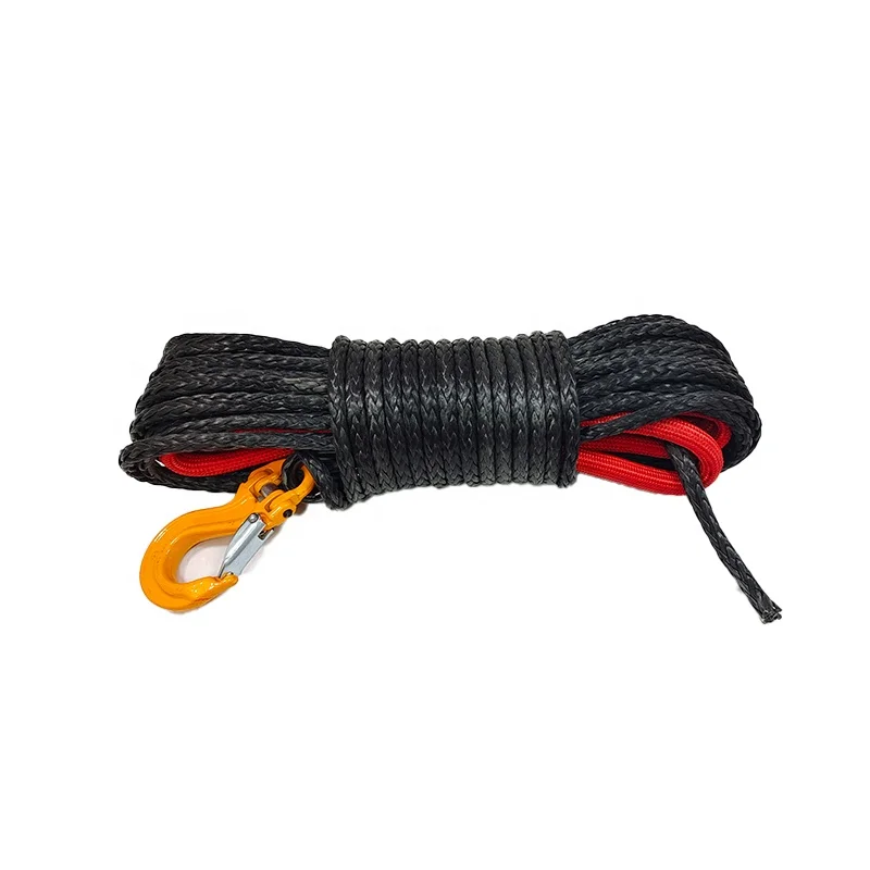 Hyropes uhmpe tow recovery rope Synthetic Winch Rope for 10,000LBs with Protecting Sleeve and Thimble