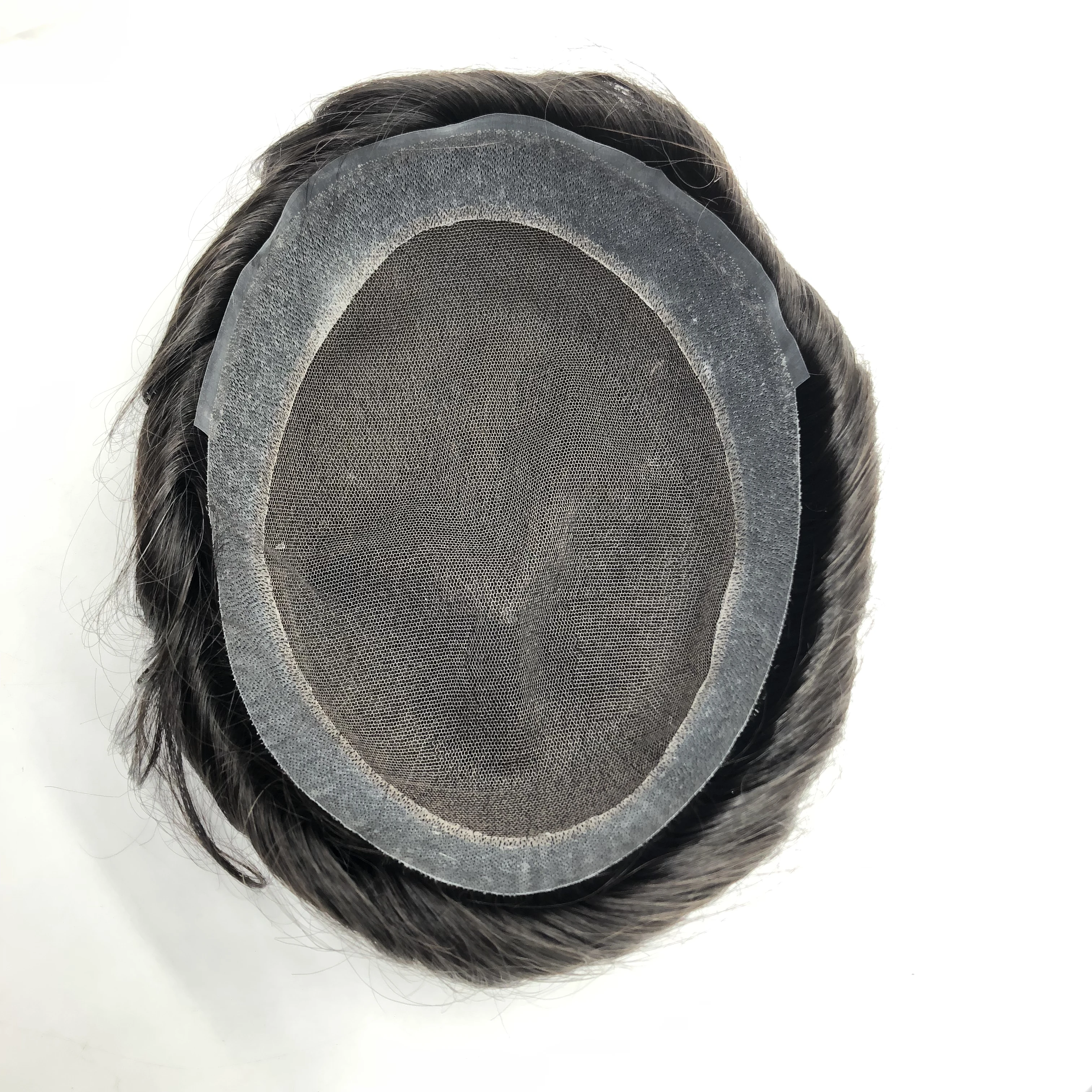 AU Factory Short high quality 100% Remy Hair Glue Wig PU Swiss lace Natural Hairline Australian Hair Loss for men