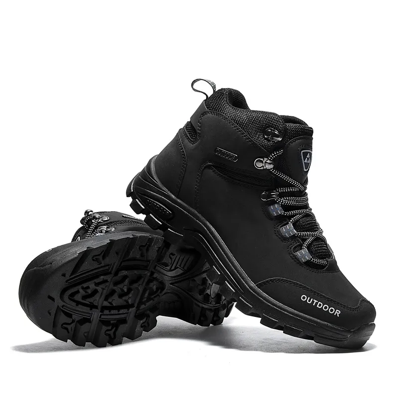 Men Sport Shoe Man Boot Winter Warm Snow Shoes waterproof upper cow leather anti slip hiking shoes