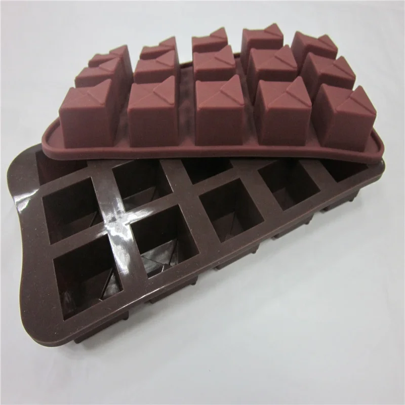 Pastry Piping Bags 15 Cavity Durable Non-stick Bakeware Baking Tray Molds Food Grade Silicone Chocolate Mould