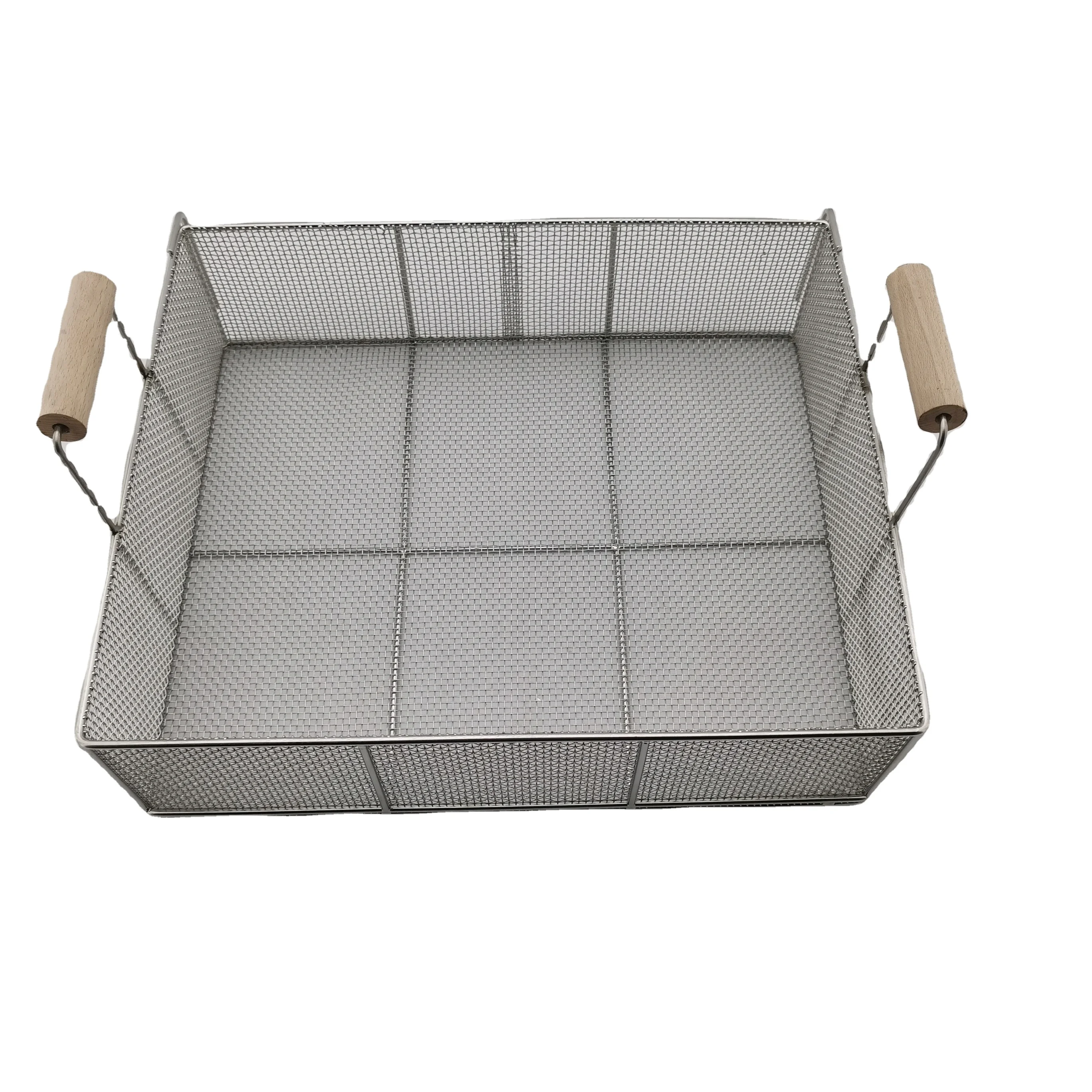 Special Custom 316 food grade stainless steel screen kitchen cooking wire mesh basket