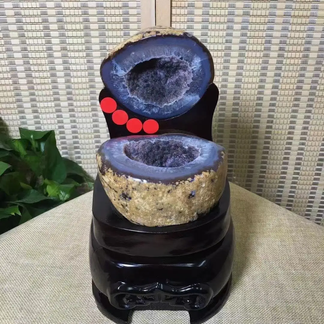 Hot sale Crystal carved Polished agate geode Agate Treasure Basin CORNUCOPIA for crystal healing stone