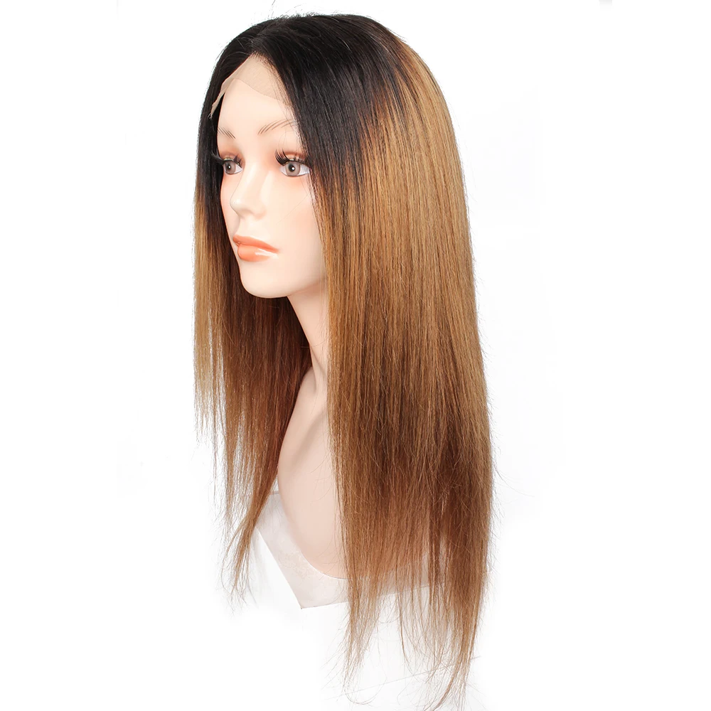 Wholesale 1B/30 Ombre Two Tone Brazilian Straight Human Hair Lace Front Wig