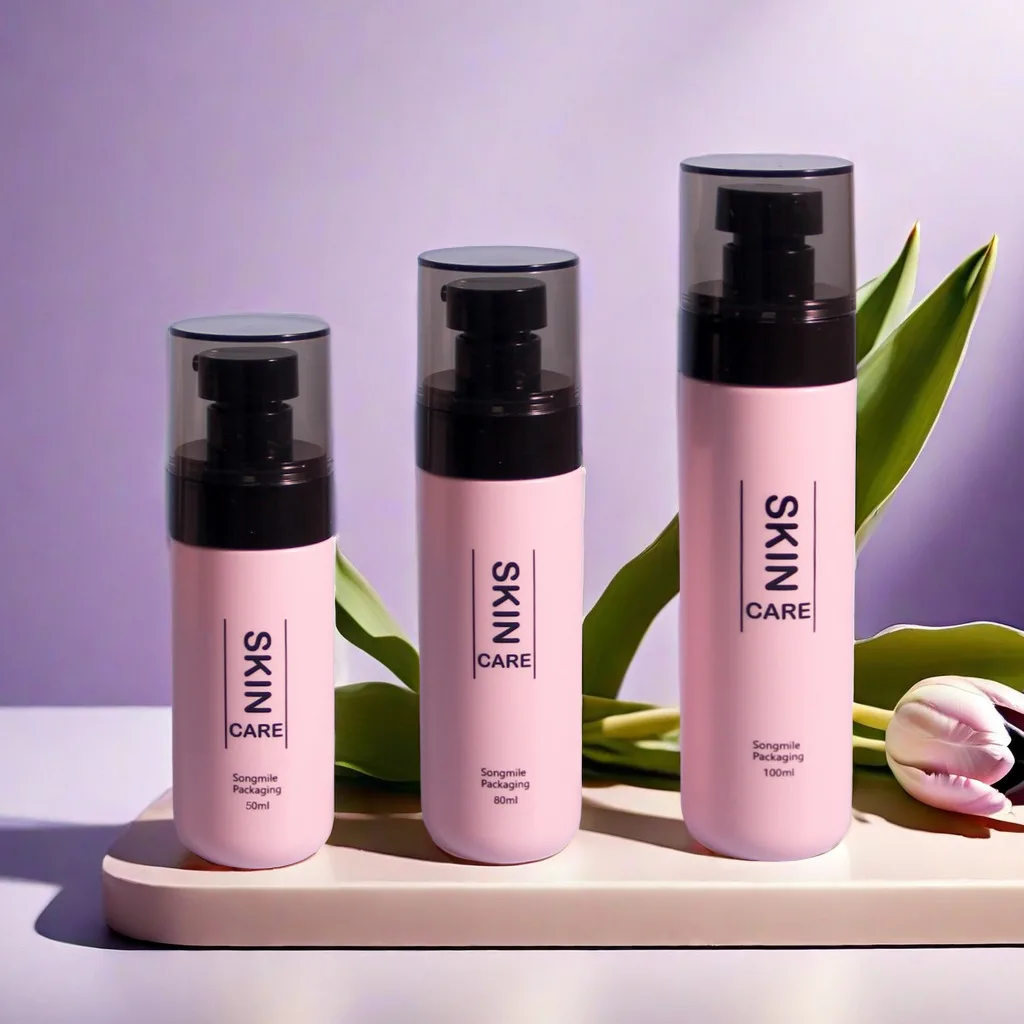 New hot sale 50ml 80ml 100ml  luxury skincare packaging face creams and serums airless cream pump bottle for lotion cosmetic