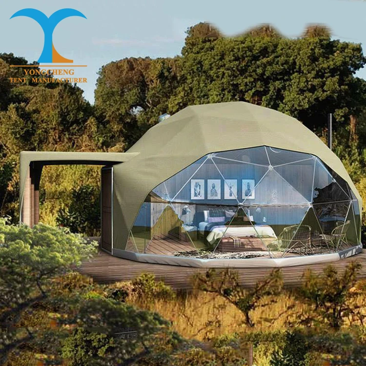 Уличная роскошная круглая гостиничная палатка igloo 5 м, купольная палатка для бассейна с ванной
