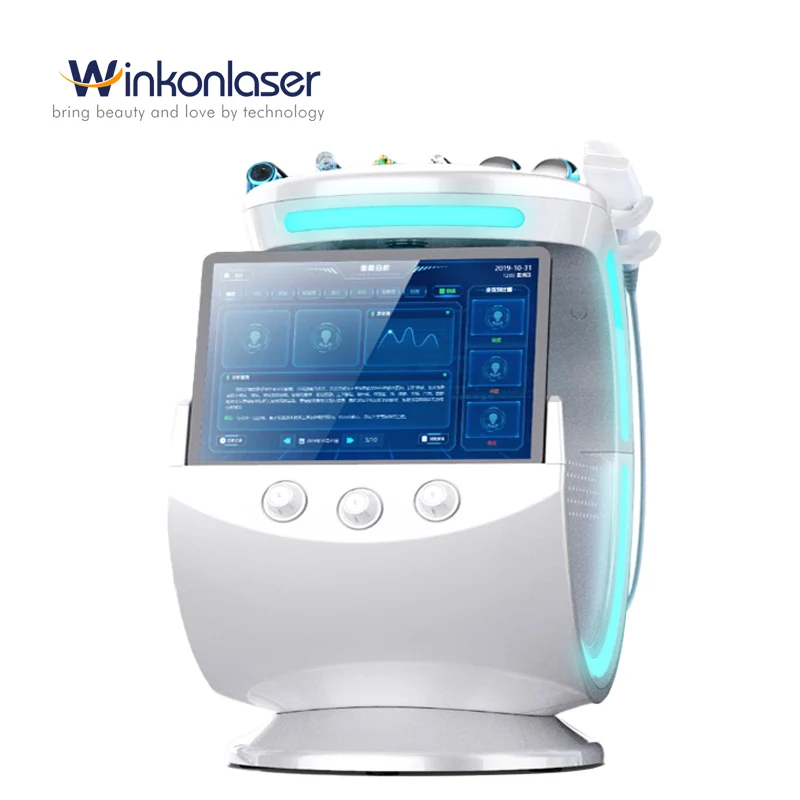 7 In 1 Microdermabrasion Machine Smart Ice Blue Hydra Dermabrasion Peeling Machine