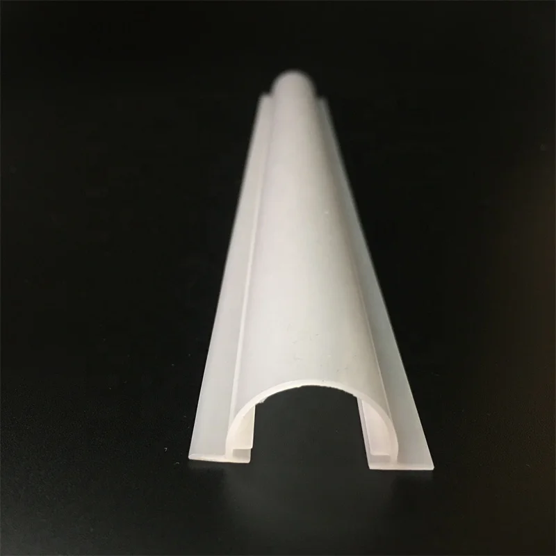 30 mm Wide Milky Pc Extrusion Cover for Led Light Channel Diffuser C Shape Profile