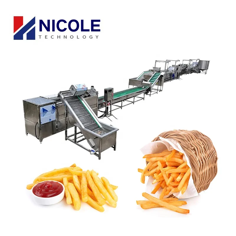 Manufacturing Price Fried Fresh Potatoes Production Line Frozen French Fries Making Machinery