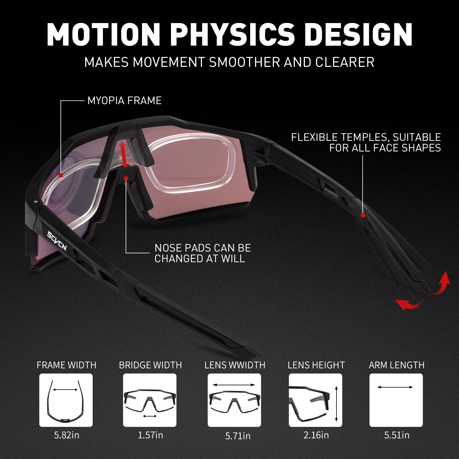 2022 SCVCN Polarized Cycling Sunglasses Men Women Outdoor Sport Glasses Running Fishing Eyewear Mountain Bike Bicycle Glasses