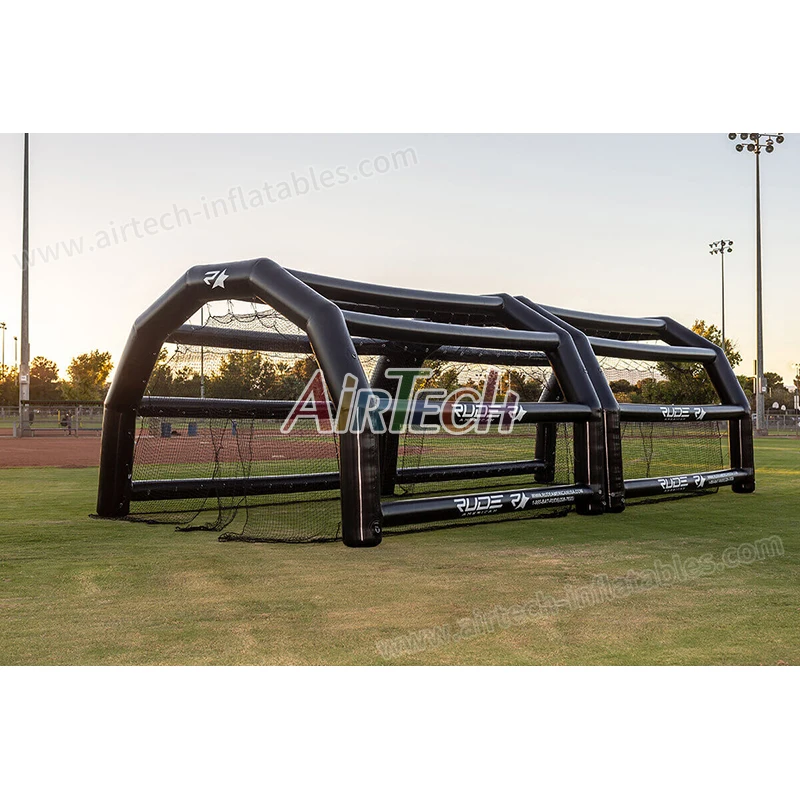 Large outdoor team challenge game inflatable sport batting cage game for sale