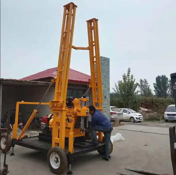 100m 200m 300m 600m Hydraulic Crawler Type Borehole Drilling Rig Price With Water Pump