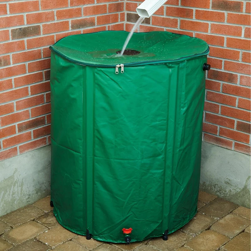 6pcs 100 Gallon garden Folding portable tarpaulin water tank folding pvc harvesting rain barrel hydroponic